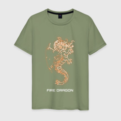Fire dragon art – Футболка из хлопка с принтом купить со скидкой в -20%