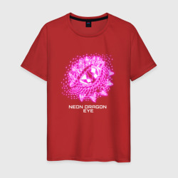 Мужская футболка хлопок Neon dragon eye