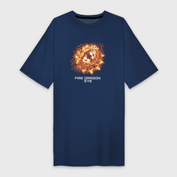 Платье-футболка хлопок Fiery dragon eye