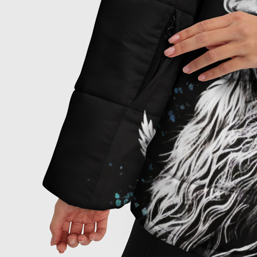 Женская зимняя куртка 3D с принтом Лидер викингов, фото #4
