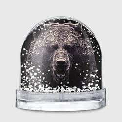 Игрушка Снежный шар Бронзовый медведь