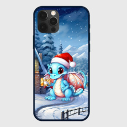 Синий маленький дракон – Чехол для iPhone 12 Pro с принтом купить