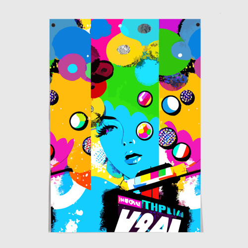 Постер Girl's face - pop art