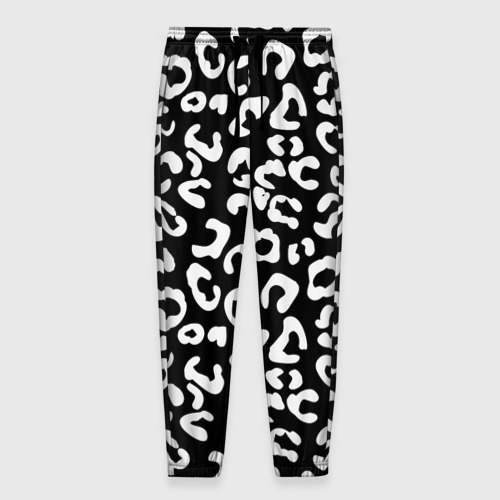 Мужские брюки 3D Леопардовые пятна на черном, цвет 3D печать