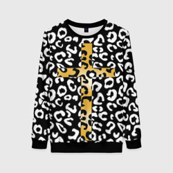 Крест леопардовый – Женский свитшот 3D с принтом купить со скидкой в -35%