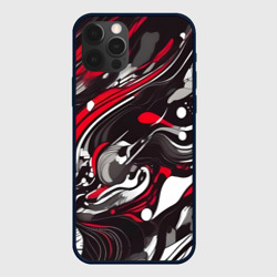 Красно-белые волны – Чехол для iPhone 12 Pro с принтом купить