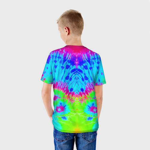 Детская футболка 3D Tie-Dye abstraction, цвет 3D печать - фото 4