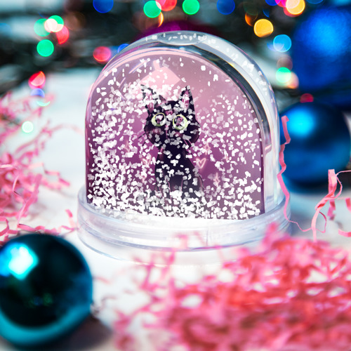 Игрушка Снежный шар Sad-lovly  cat - фото 4