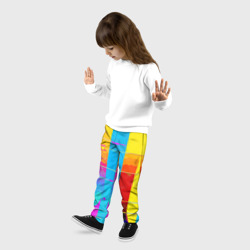 Детские брюки 3D Цветная абстракция - поп арт - фото 2