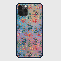  Извивающиеся драконы и яркие цветы – Чехол для iPhone 12 Pro с принтом купить