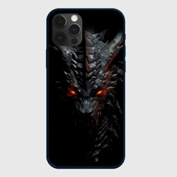 Черный пещерный дракон символ 2024 – Чехол для iPhone 12 Pro с принтом купить