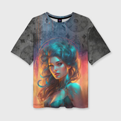 Изумрудная чародейка   – Женская футболка oversize 3D с принтом купить со скидкой в -50%