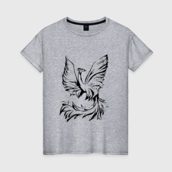 Птица феникс очертание – Женская футболка хлопок с принтом купить со скидкой в -20%