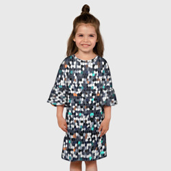 Детское платье 3D Мозаика серый - фото 2