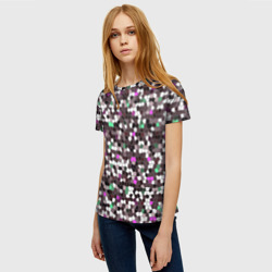 Женская футболка 3D Мозаика бордо - фото 2