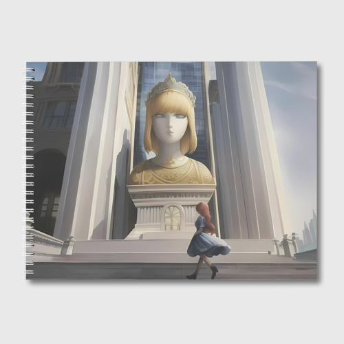 Альбом для рисования Большая скульптура девушки