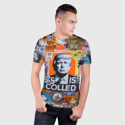 Мужская футболка 3D Slim Donald Trump - american сollage - фото 2