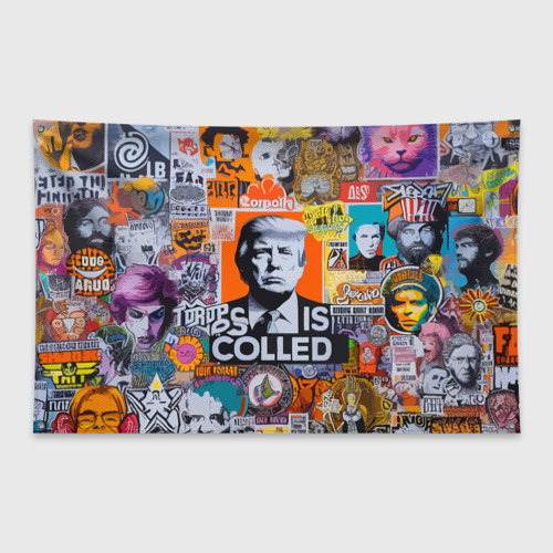 Флаг-баннер Donald Trump - american сollage