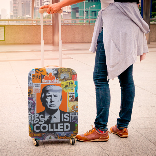 Чехол для чемодана 3D Donald Trump - american сollage, цвет 3D печать - фото 4