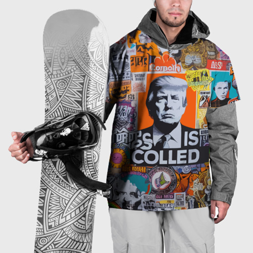 Накидка на куртку 3D Donald Trump - american сollage, цвет 3D печать