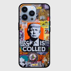 Чехол для iPhone 13 Pro Donald Trump - american сollage