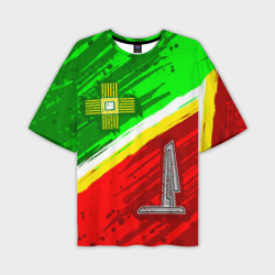 Мужская футболка oversize 3D Флаг Зеленограадского АО