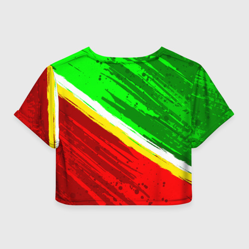Женская футболка Crop-top 3D Флаг Зеленограадского АО, цвет 3D печать - фото 2