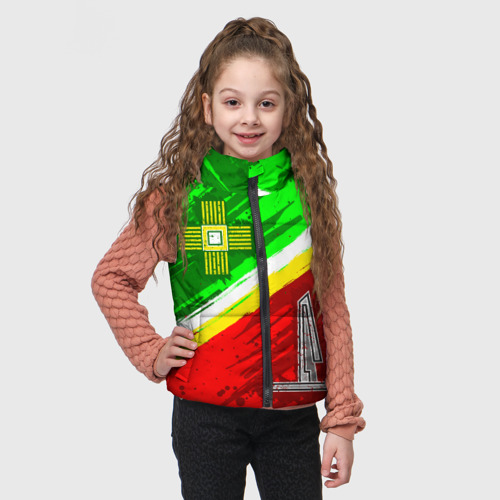 Детский жилет утепленный 3D Флаг Зеленограадского АО, цвет черный - фото 3