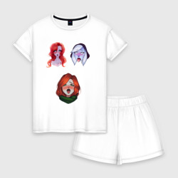 Женская пижама с шортиками хлопок Dota 2 Ahegao