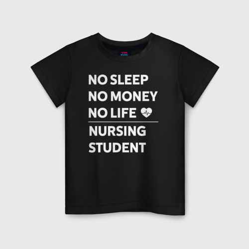 Детская футболка хлопок Студенты-медики, цвет черный