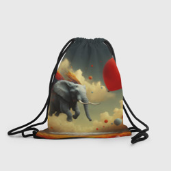Рюкзак-мешок 3D Сюрреалистичный слон летит за шариком