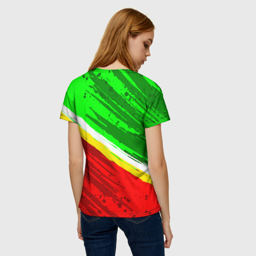 Женская футболка 3D Расцветка Зеленоградского флага, цвет 3D печать - фото 4