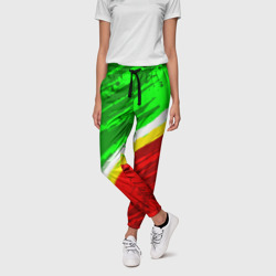 Женские брюки 3D Расцветка Зеленоградского флага - фото 2