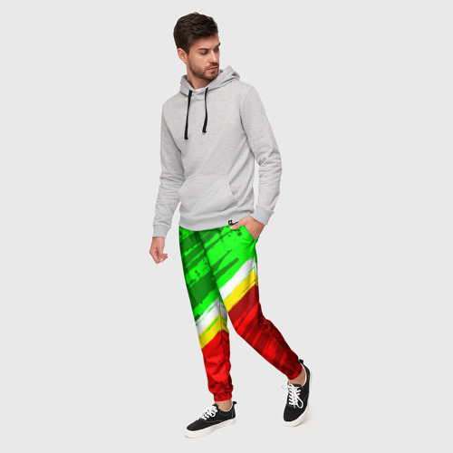 Мужские брюки 3D Расцветка Зеленоградского флага, цвет 3D печать - фото 3