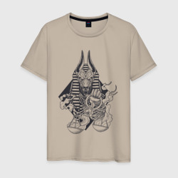 Анубис древнеегипетский бог – Мужская футболка хлопок с принтом купить со скидкой в -20%