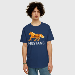 Мужская футболка хлопок Oversize Mustang firely art - фото 2