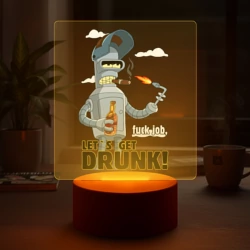 Светильник-ночник К черту работу - давайте выпьем: Бендер сварщик - фото 2