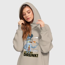 Платье-худи хлопок К черту работу - давайте выпьем: Бендер сварщик - фото 2