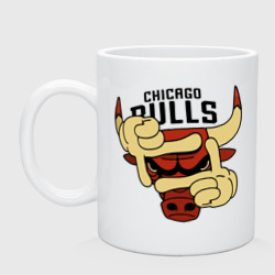 Кружка керамическая Bulls logo with hands