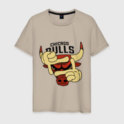 Мужская футболка хлопок Bulls logo with hands