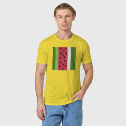Мужская футболка хлопок Арбузные полосы - фото 2