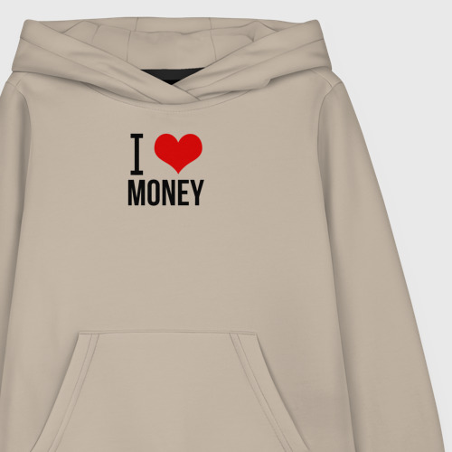 Детская толстовка хлопок I love money, цвет миндальный - фото 3