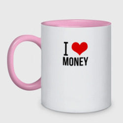 Кружка двухцветная I love money