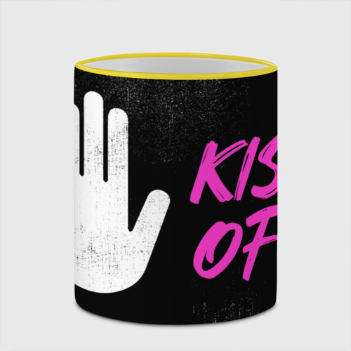 Кружка с полной запечаткой Kiss off - stop, цвет Кант желтый - фото 4