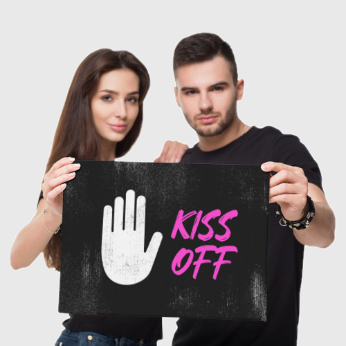 Холст прямоугольный Kiss off - stop, цвет 3D печать - фото 5