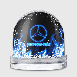 Игрушка Снежный шар Mercedes-benz blue neon