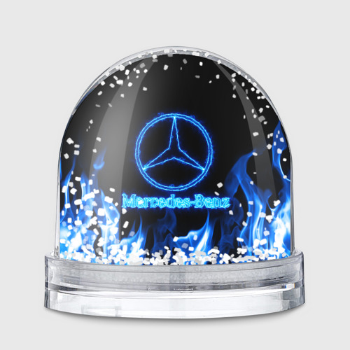 Игрушка Снежный шар Mercedes-benz blue neon