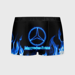 Мужские трусы 3D Mercedes-benz blue neon