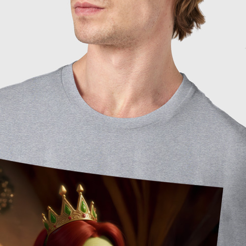Мужская футболка хлопок Фиона с подарками, цвет меланж - фото 6