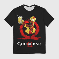 Мужская футболка 3D Бог бара